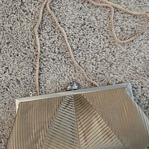Kate Landry Metallic Pleated Wristlet